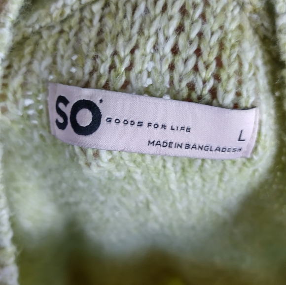 Women's Sweater By SO Good For Life 5 Layer Green Fall Fashion Wear Size Large - Picture 14 of 16